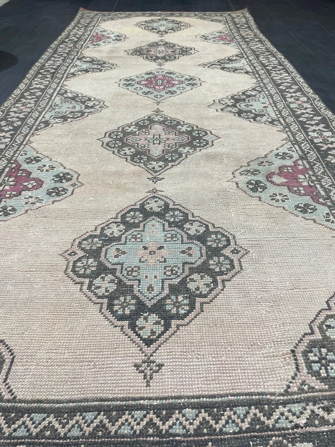 Turkish Runner Rug 4' 3" x 10' 1" Hand-Knotted | No. WR25020