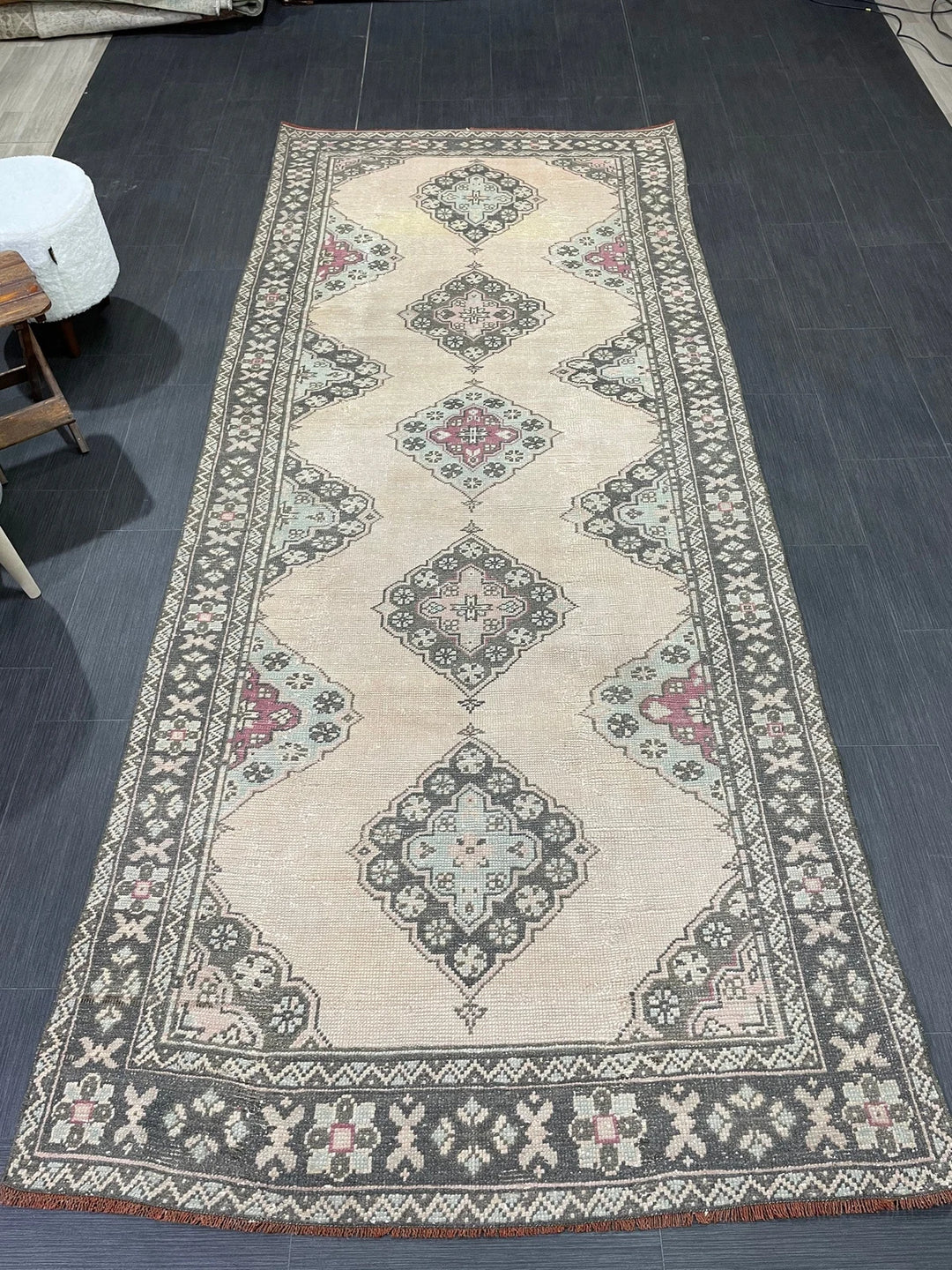 Turkish Runner Rug 4' 3" x 10' 1" Hand-Knotted | No. WR25020