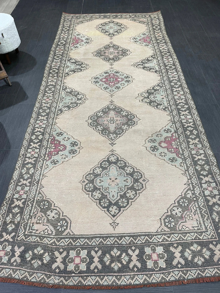 Turkish Runner Rug 4' 3" x 10' 1" Hand-Knotted | No. WR25020
