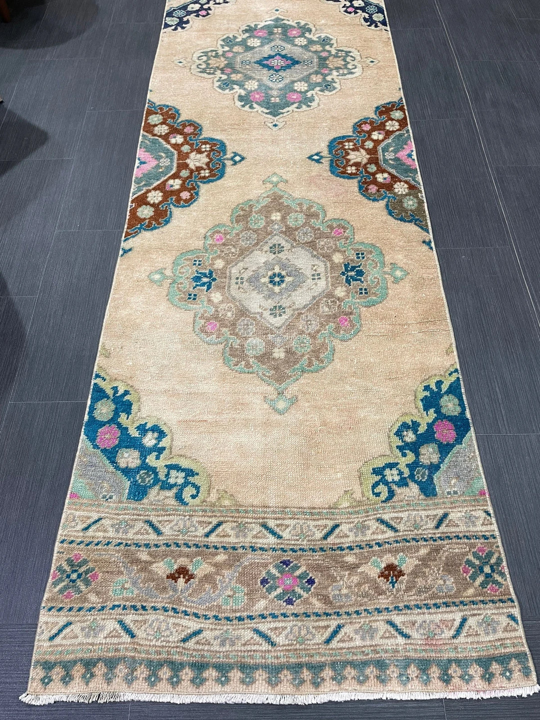 Turkish Runner Rug 2' 7" x 11' 5" Hand-Knotted | No. WR25607