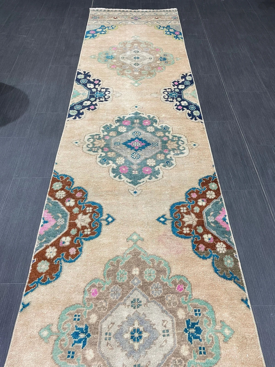 Turkish Runner Rug 2' 7" x 11' 5" Hand-Knotted | No. WR25607
