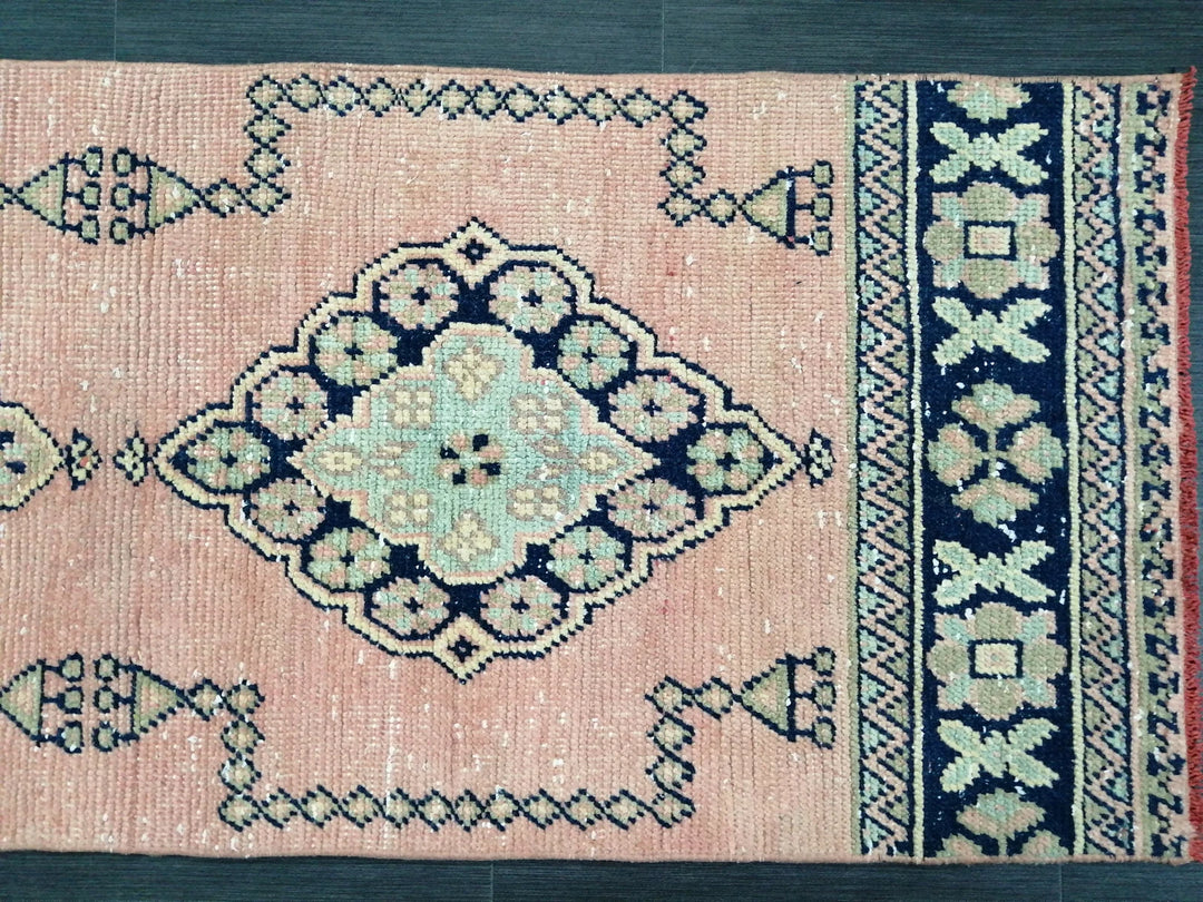Tan Turkish Runner Rug 2' 4" x 11' 9" Hand-Knotted | No. WR26258