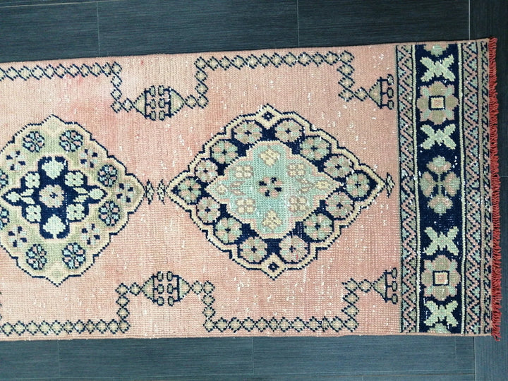 Tan Turkish Runner Rug 2' 4" x 11' 9" Hand-Knotted | No. WR26258