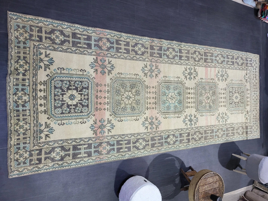 Turkish Runner Rug 4' 7" x 11' 6" Hand-Knotted | No. WR26458