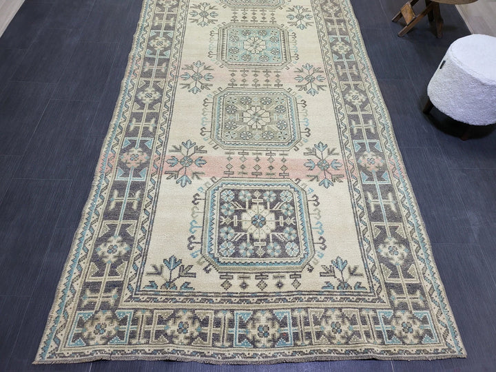 Turkish Runner Rug 4' 7" x 11' 6" Hand-Knotted | No. WR26458