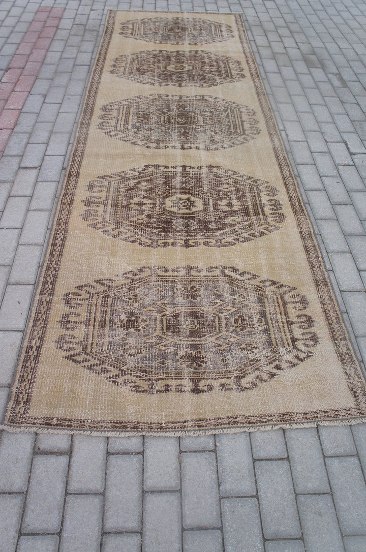 Turkish Runner Rug 3' x 11' Hand-Knotted | No. WR26466