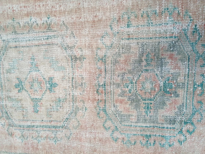 Beige Turkish Runner Rug 4' 4" x 11' 2" Hand-Knotted | No. WR26730