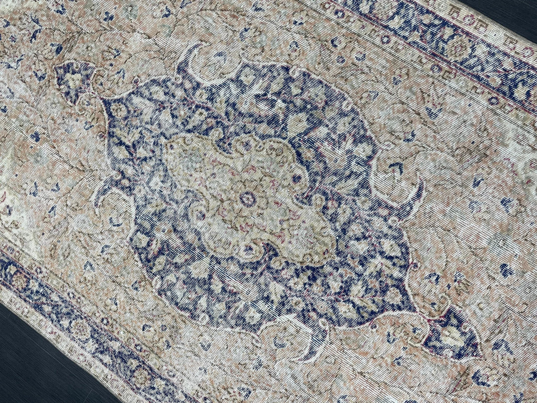Blue Turkish Oushak Rug 5' 1" x 8' 9" Hand-Knotted | No. WR26826
