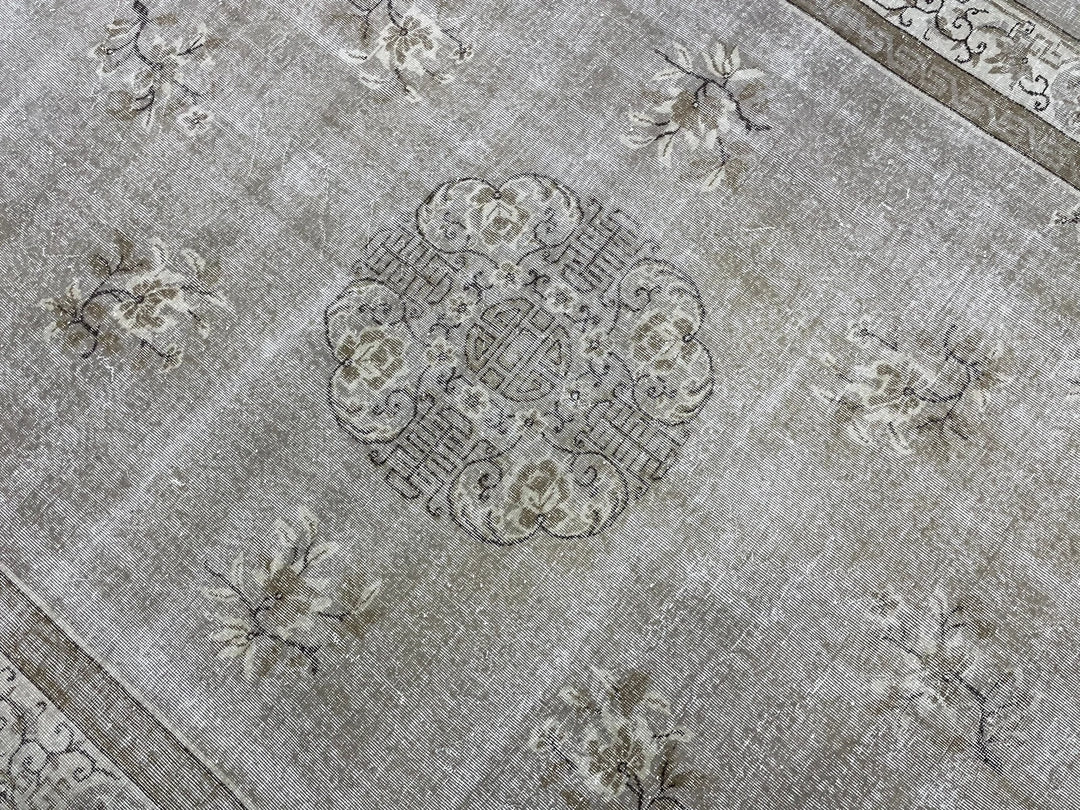 Beige Turkish Oushak Rug 8' 5" x 12' 3" Hand-Knotted | No. WR27308