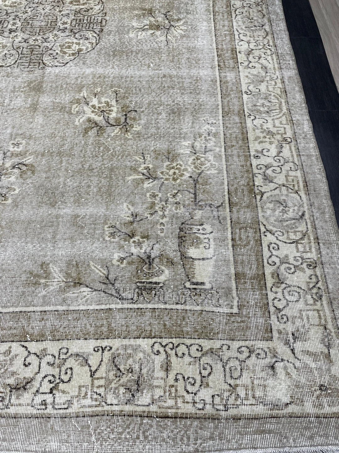Beige Turkish Oushak Rug 8' 5" x 12' 3" Hand-Knotted | No. WR27308