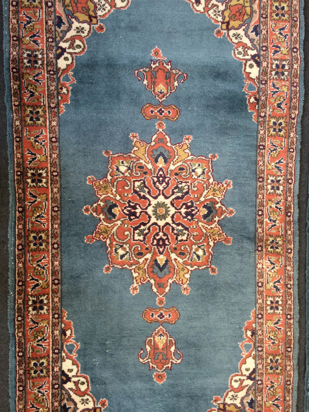 Blue Turkish Runner Rug 2' 9" x 5' 4" Hand-Knotted | No. WR27889