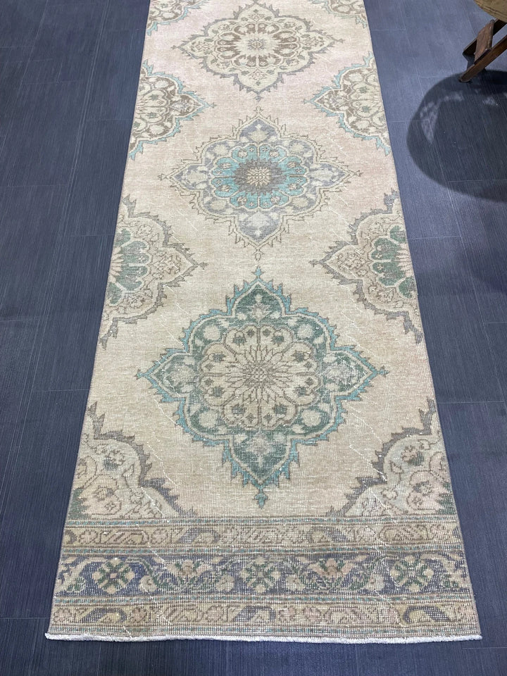 Rust Turkish Runner Rug 2' 10" x 12' 2" Hand-Knotted | No. WR28113