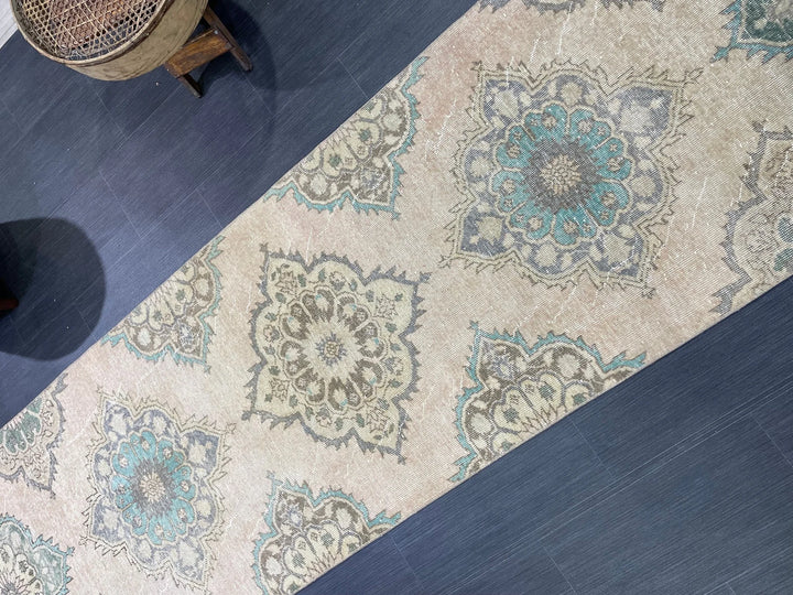 Rust Turkish Runner Rug 2' 10" x 12' 2" Hand-Knotted | No. WR28113