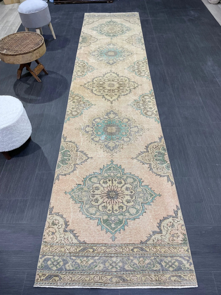 Rust Turkish Runner Rug 2' 10" x 12' 2" Hand-Knotted | No. WR28113