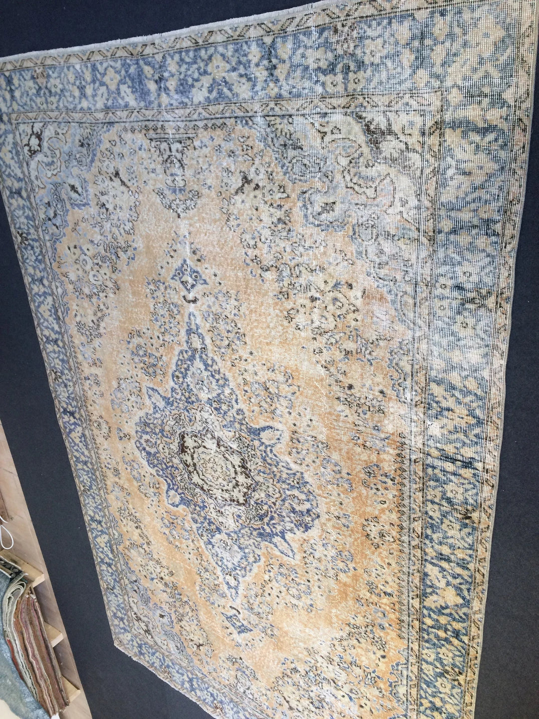 Beige Turkish Runner Rug 6' 10" x 10' Hand-Knotted | No. WR28460