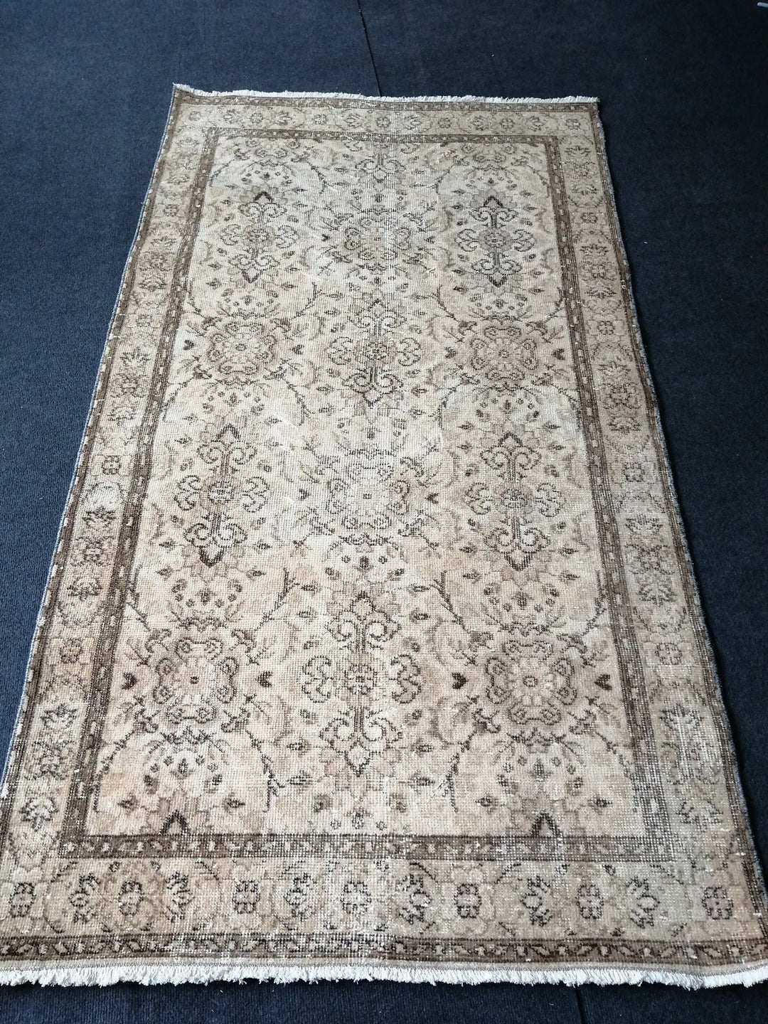 Rust Turkish Runner Rug 3' 10" x 6' 11" Hand-Knotted | No. WR28569