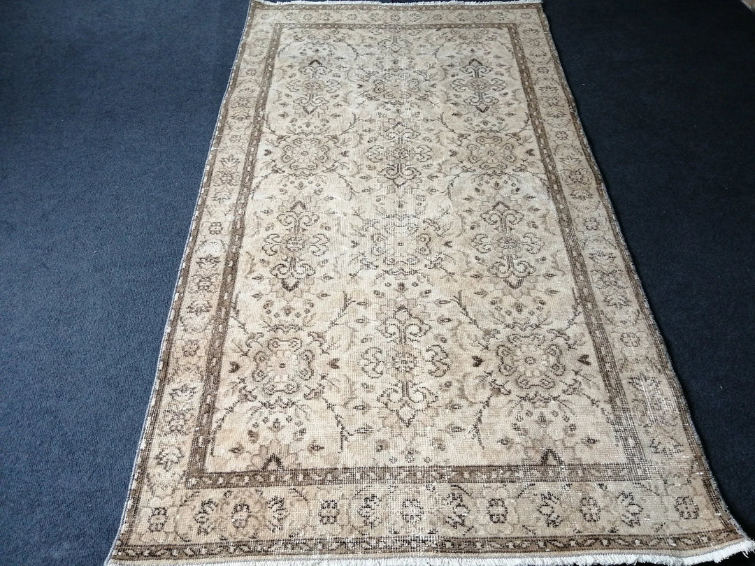 Rust Turkish Runner Rug 3' 10" x 6' 11" Hand-Knotted | No. WR28569