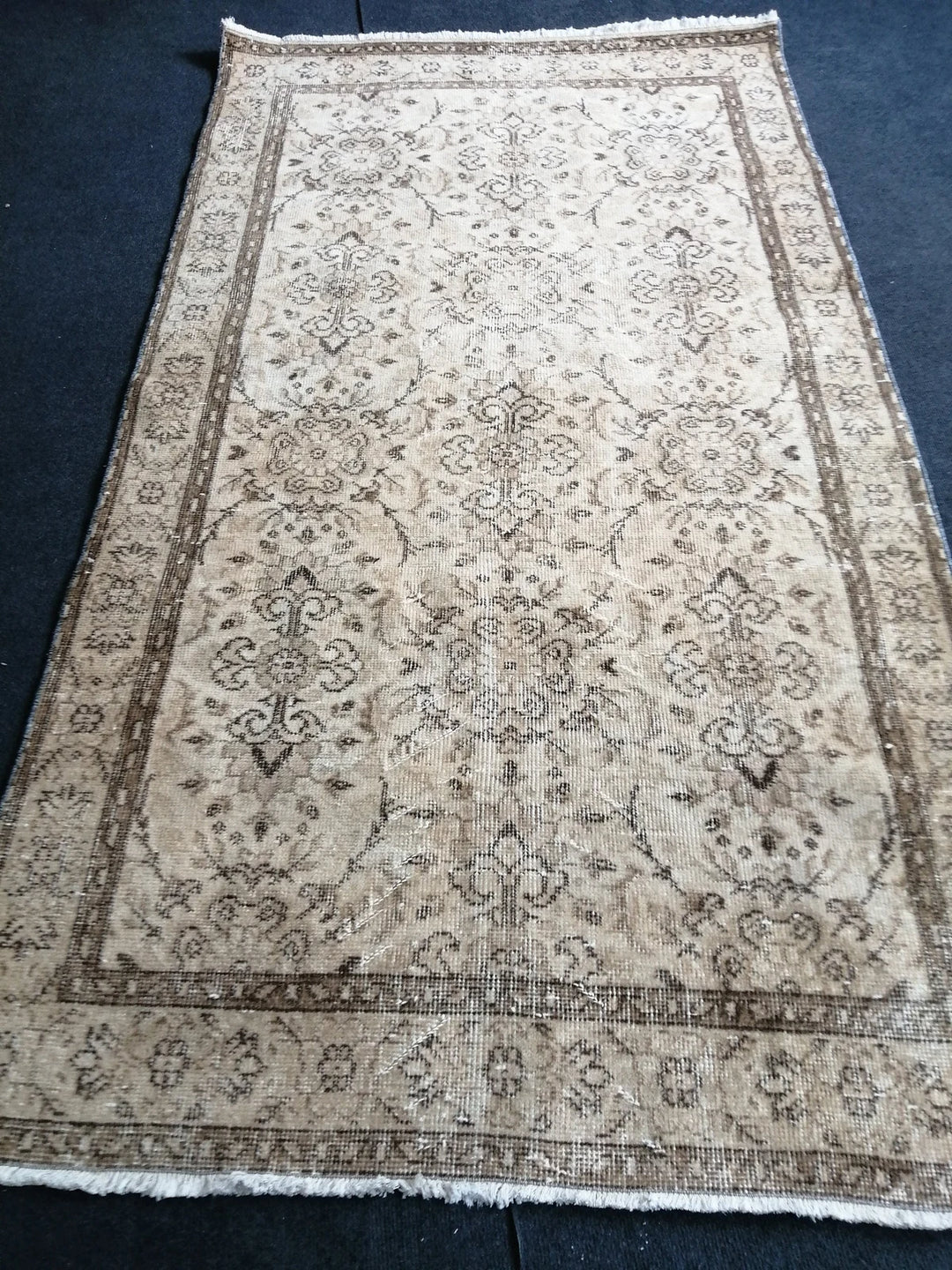 Rust Turkish Runner Rug 3' 10" x 6' 11" Hand-Knotted | No. WR28569