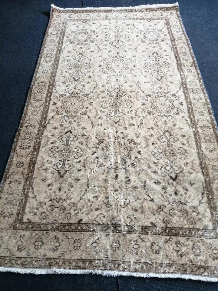 Rust Turkish Runner Rug 3' 10" x 6' 11" Hand-Knotted | No. WR28569