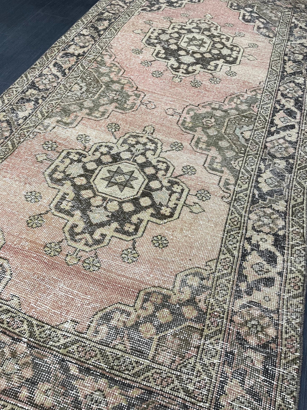 Rust Turkish Runner Rug 3' 5" x 6' 10" Hand-Knotted | No. WR28609