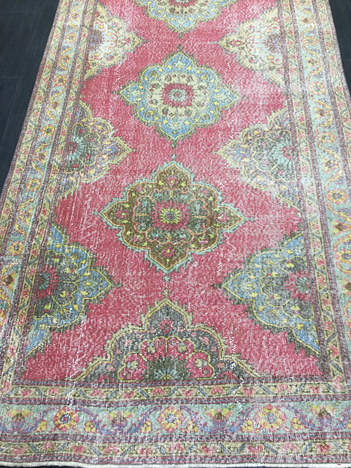 Beige Turkish Runner Rug 4' 11" x 12' 11" Hand-Knotted | No. WR28909