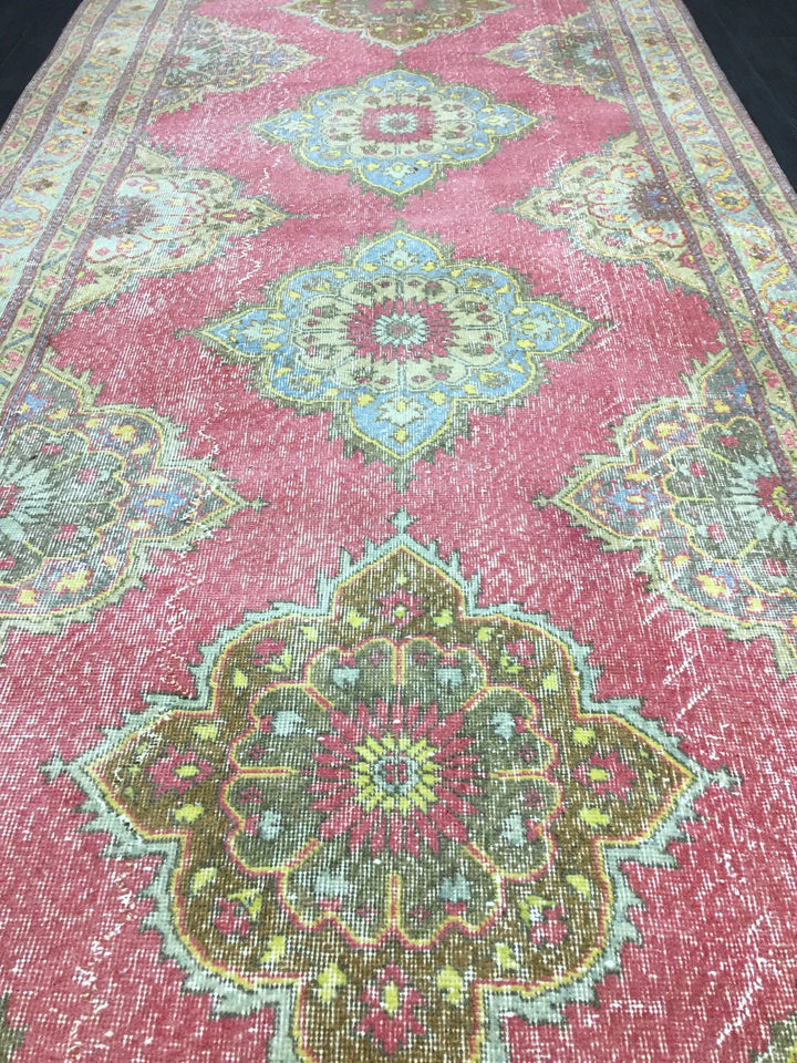Beige Turkish Runner Rug 4' 11" x 12' 11" Hand-Knotted | No. WR28909