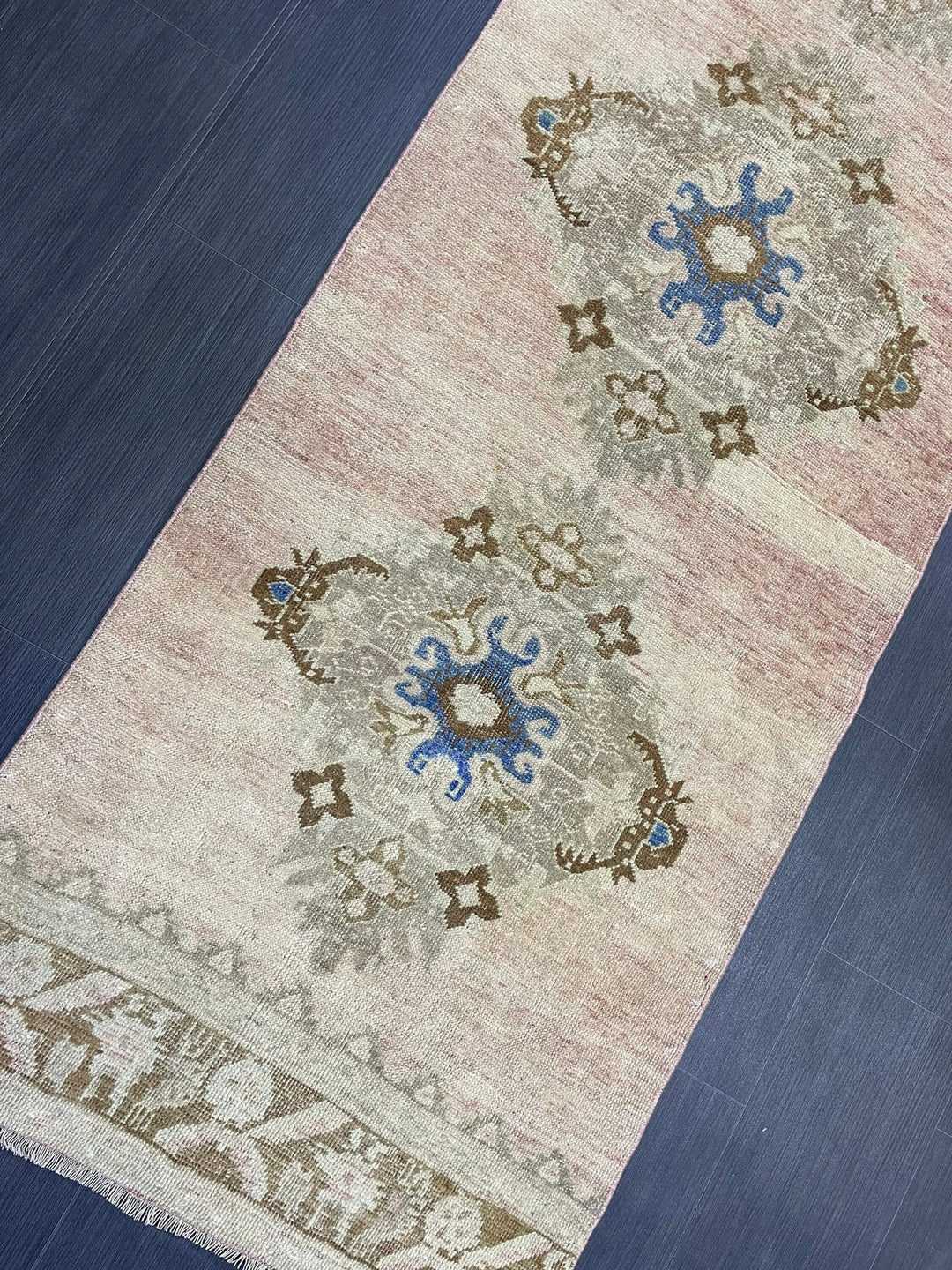 Beige Turkish Runner Rug 2' 10" x 11' 5" Hand-Knotted | No. WR28980