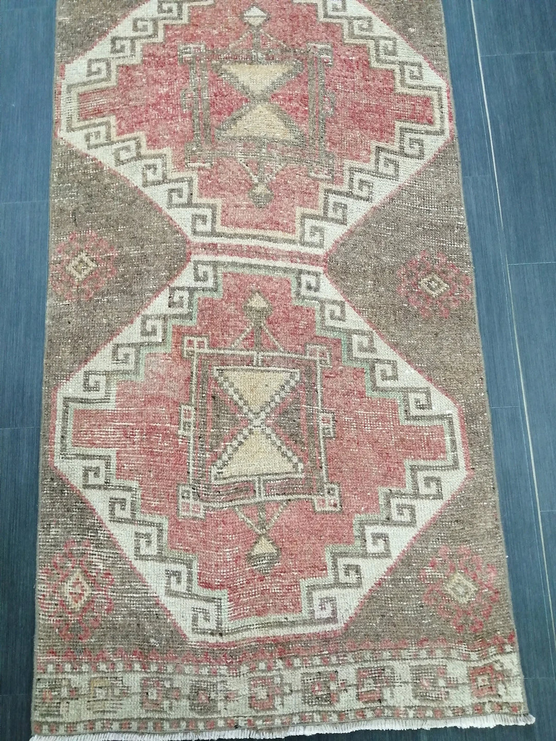 Beige Turkish Runner Rug 2' 11" x 11' Hand-Knotted | No. WR29225