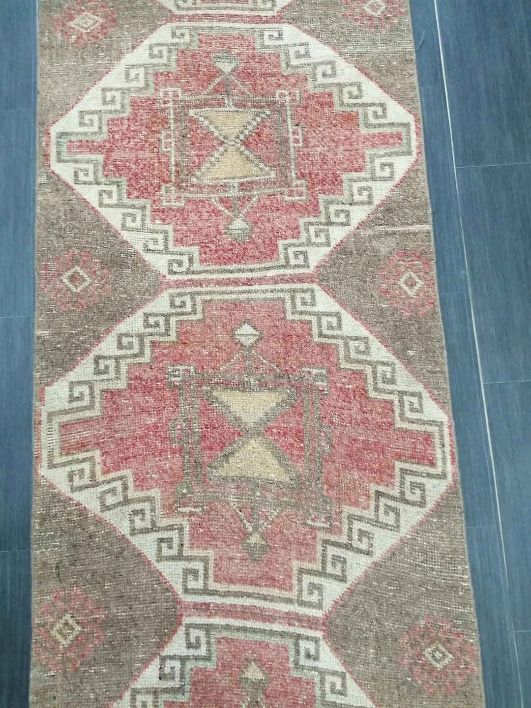 Beige Turkish Runner Rug 2' 11" x 11' Hand-Knotted | No. WR29225
