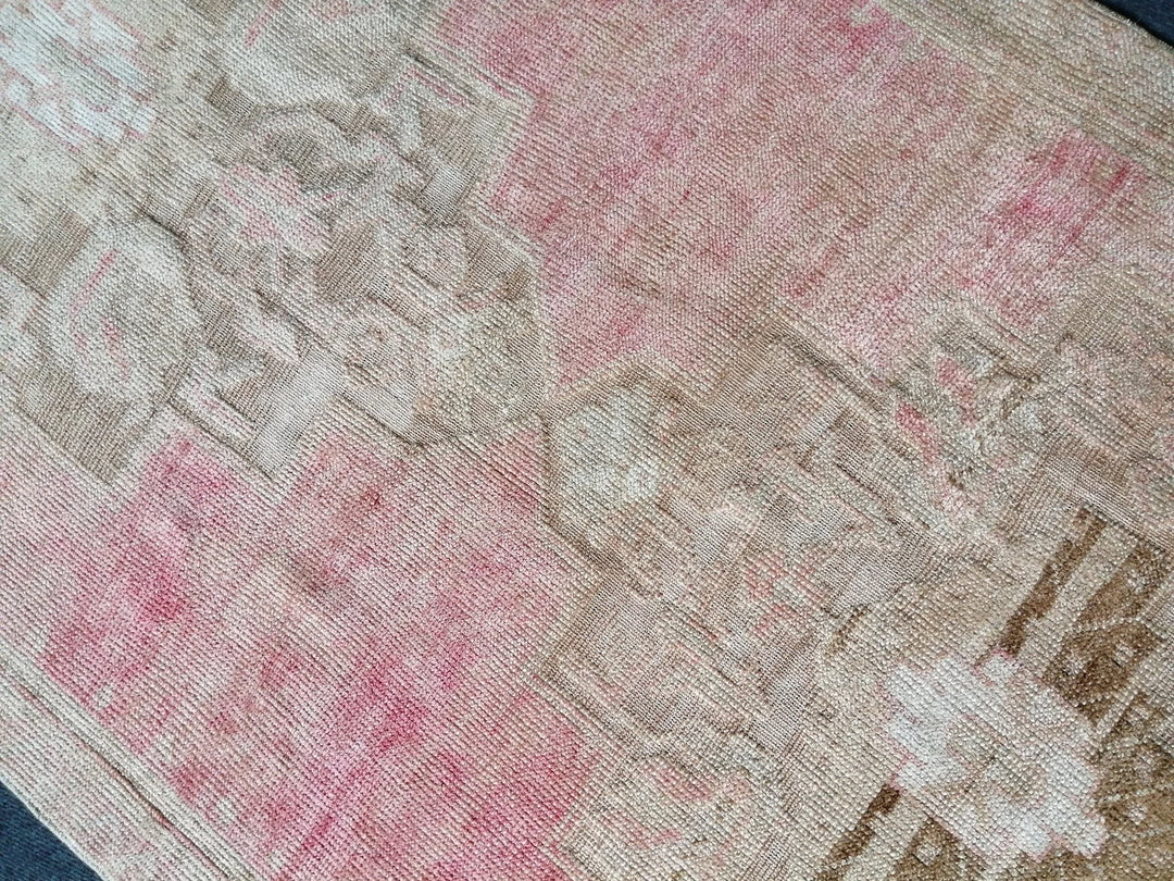 Pink Turkish Runner Rug 3' 8" x 10' Hand-Knotted | No. WR29332