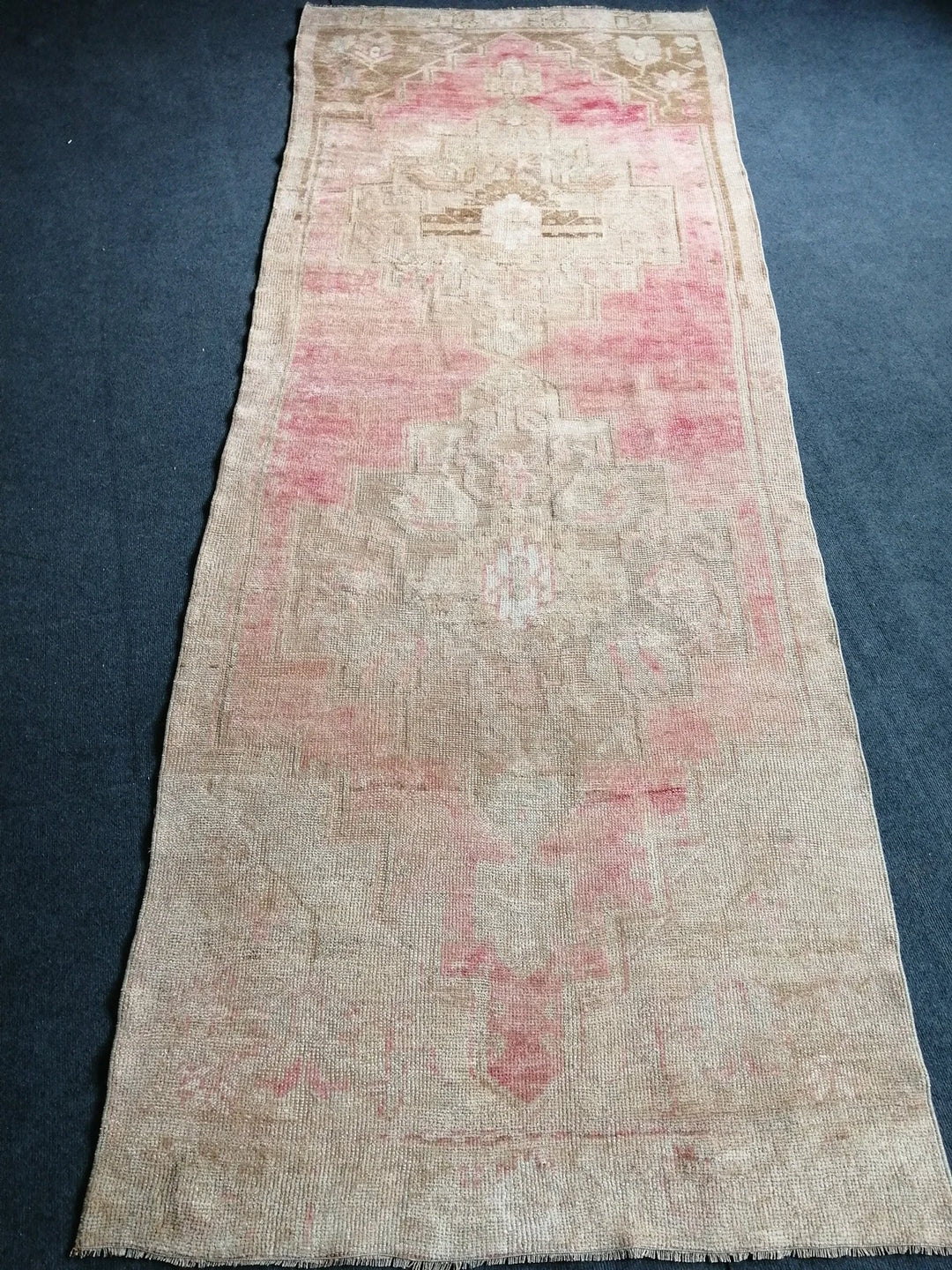 Pink Turkish Runner Rug 3' 8" x 10' Hand-Knotted | No. WR29332