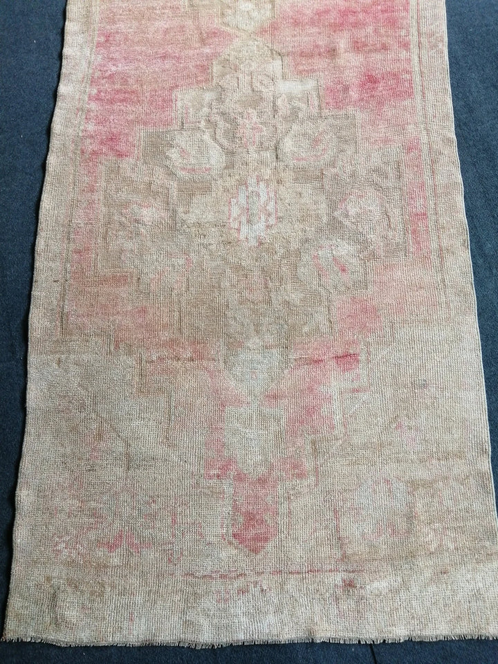 Pink Turkish Runner Rug 3' 8" x 10' Hand-Knotted | No. WR29332
