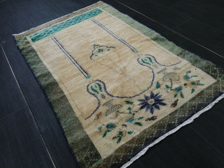 Rust Turkish Runner Rug 2' 7" x 4' Hand-Knotted | No. WR29881