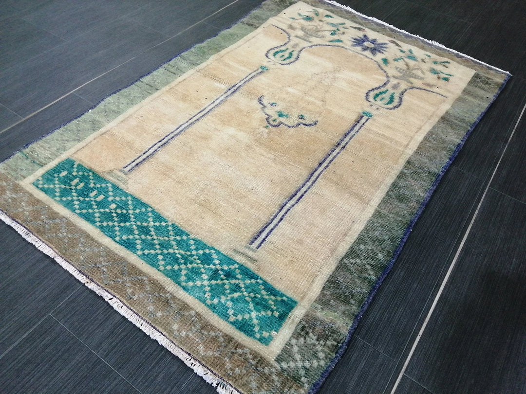 Rust Turkish Runner Rug 2' 7" x 4' Hand-Knotted | No. WR29881