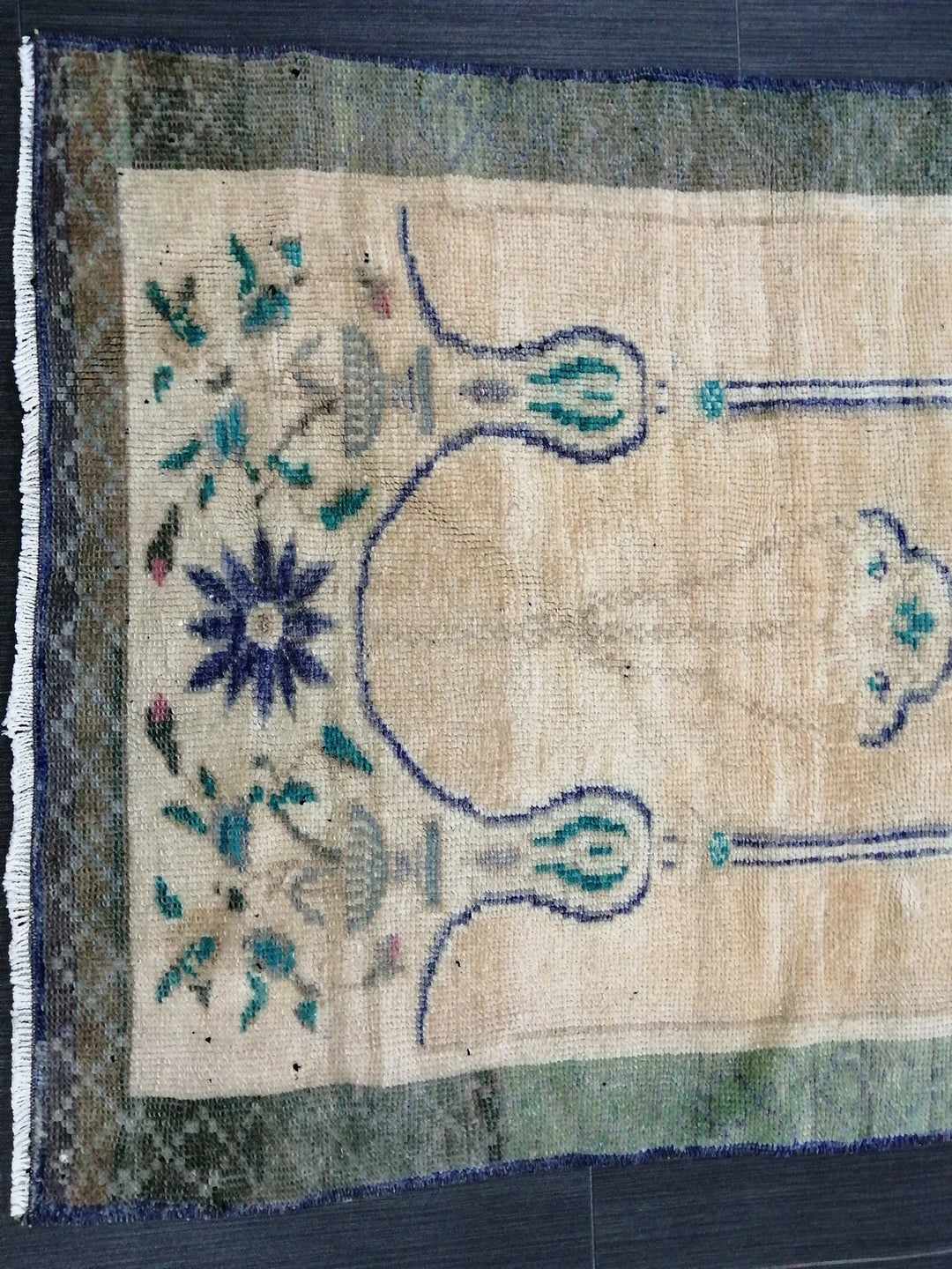 Rust Turkish Runner Rug 2' 7" x 4' Hand-Knotted | No. WR29881