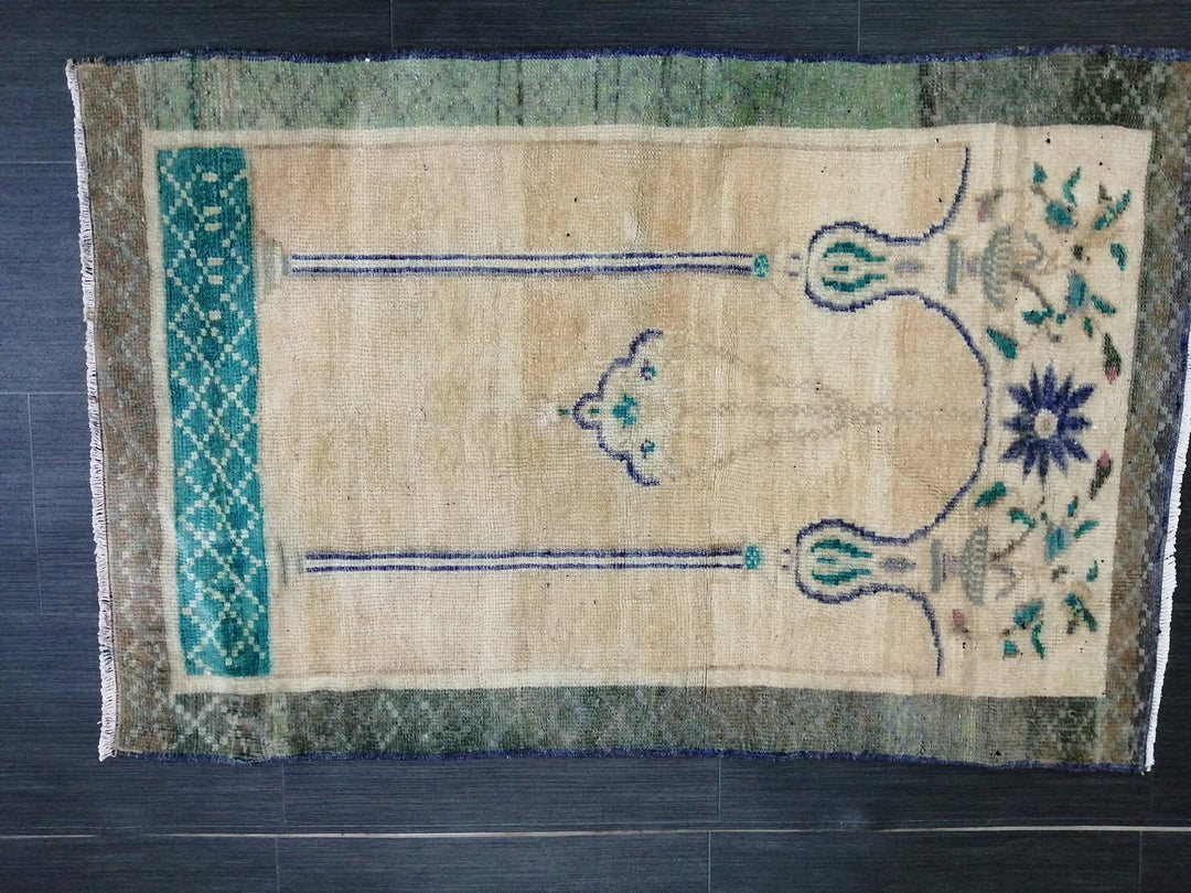 Rust Turkish Runner Rug 2' 7" x 4' Hand-Knotted | No. WR29881