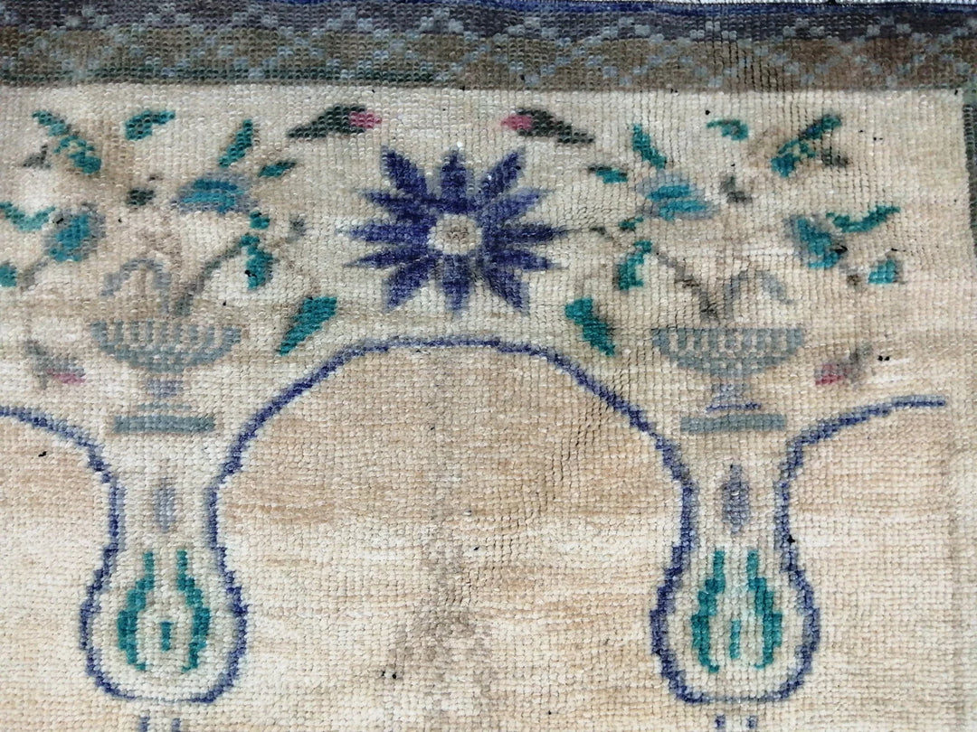Rust Turkish Runner Rug 2' 7" x 4' Hand-Knotted | No. WR29881
