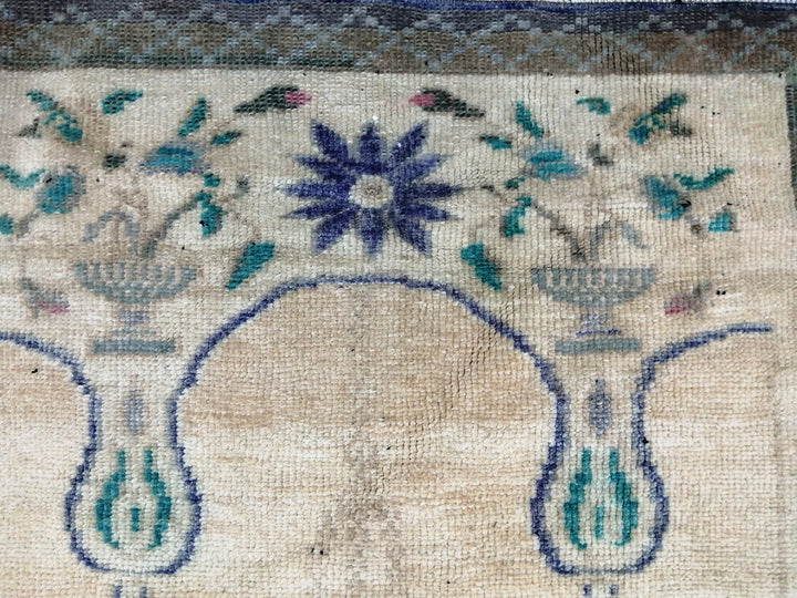 Rust Turkish Runner Rug 2' 7" x 4' Hand-Knotted | No. WR29881