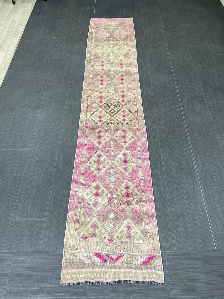 Turkish Runner Rug 2' x 10' 10" Hand-Knotted | No. WR30480