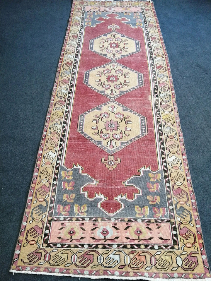 Turkish Runner Rug 3' 5" x 9' 11" Hand-Knotted | No. WR30880