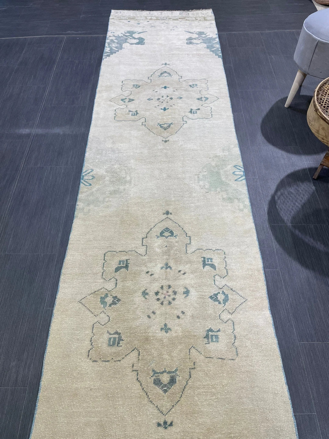 Turkish Runner Rug 2' 7" x 11' 9" Hand-Knotted | No. WR31566
