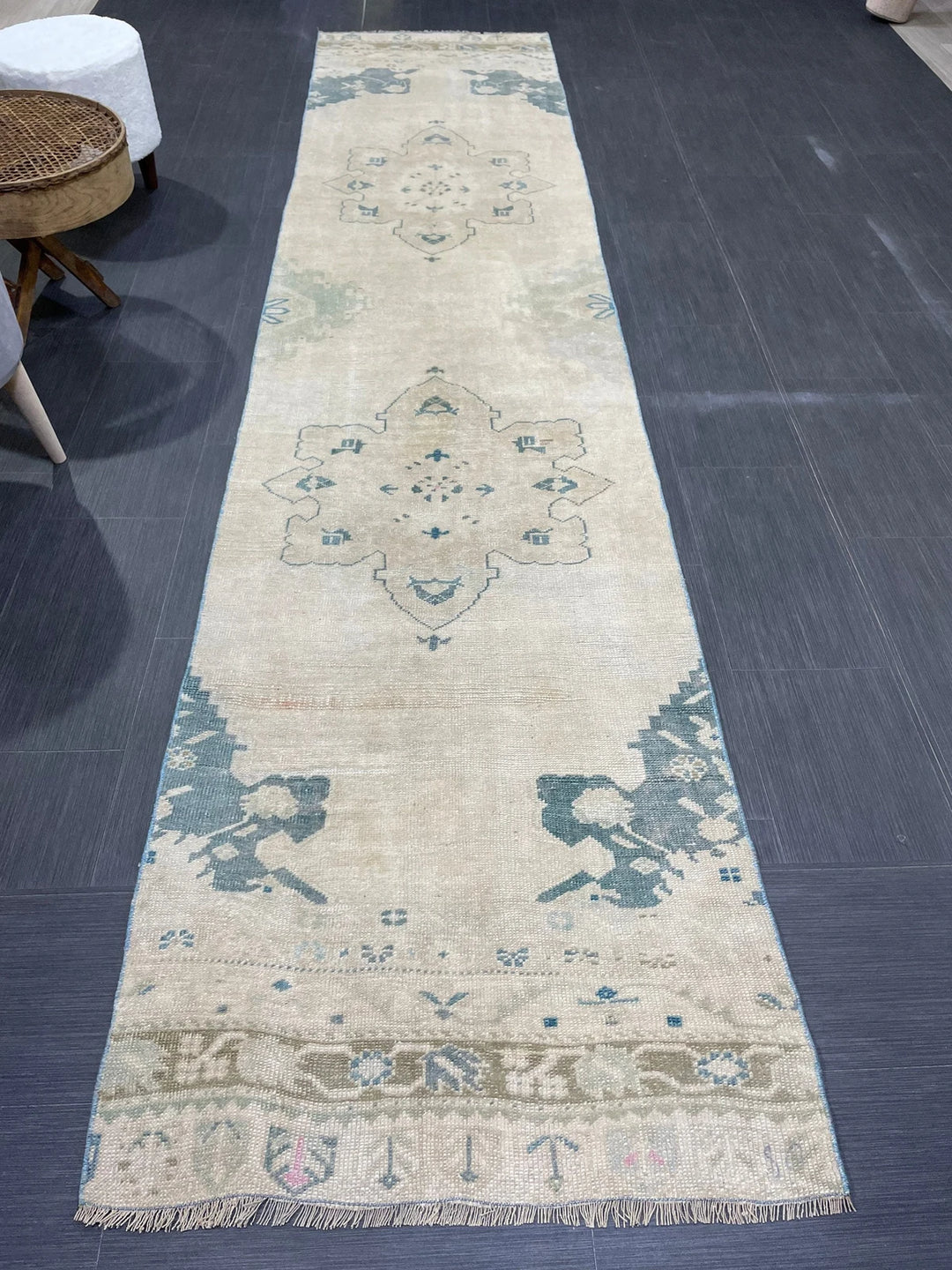 Turkish Runner Rug 2' 7" x 11' 9" Hand-Knotted | No. WR31566