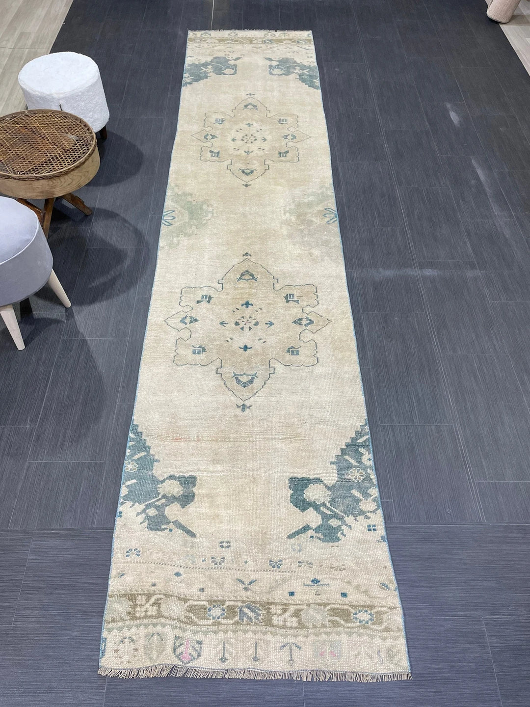 Turkish Runner Rug 2' 7" x 11' 9" Hand-Knotted | No. WR31566
