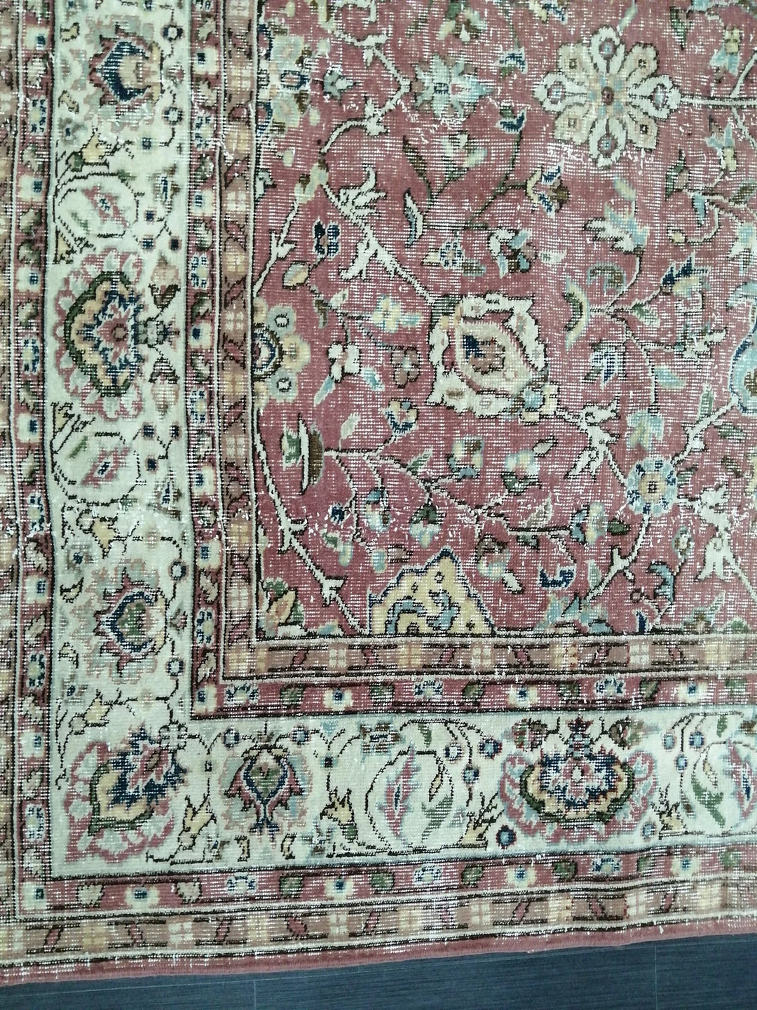 Rust Turkish Runner Rug 6' 11" x 9' 2" Hand-Knotted | No. WR32038
