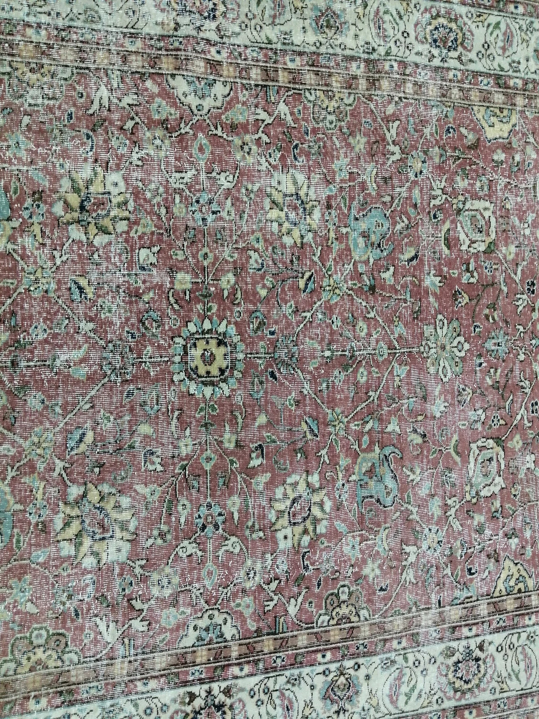 Rust Turkish Runner Rug 6' 11" x 9' 2" Hand-Knotted | No. WR32038
