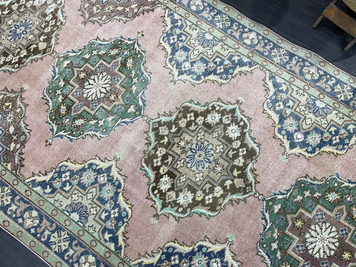 Beige Turkish Runner Rug 4'11" x 11'5" Hand-Knotted | No. WR32166