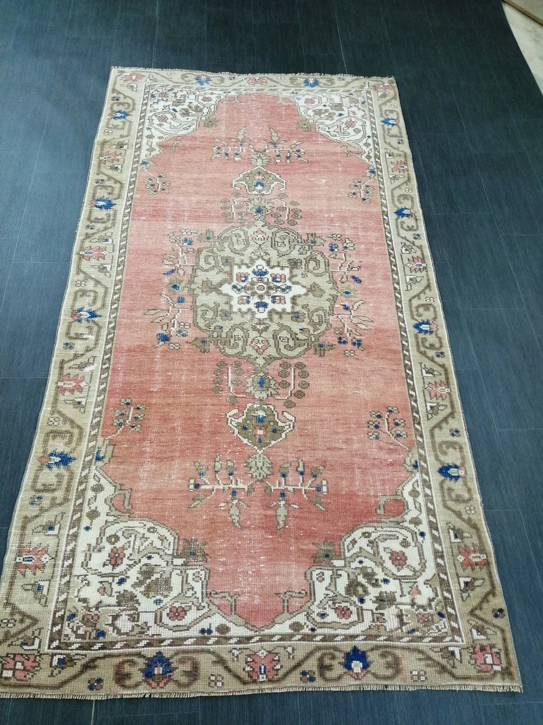 Turkish Runner Rug 4' 7" x 8' 9" Hand-Knotted | No. WR32258