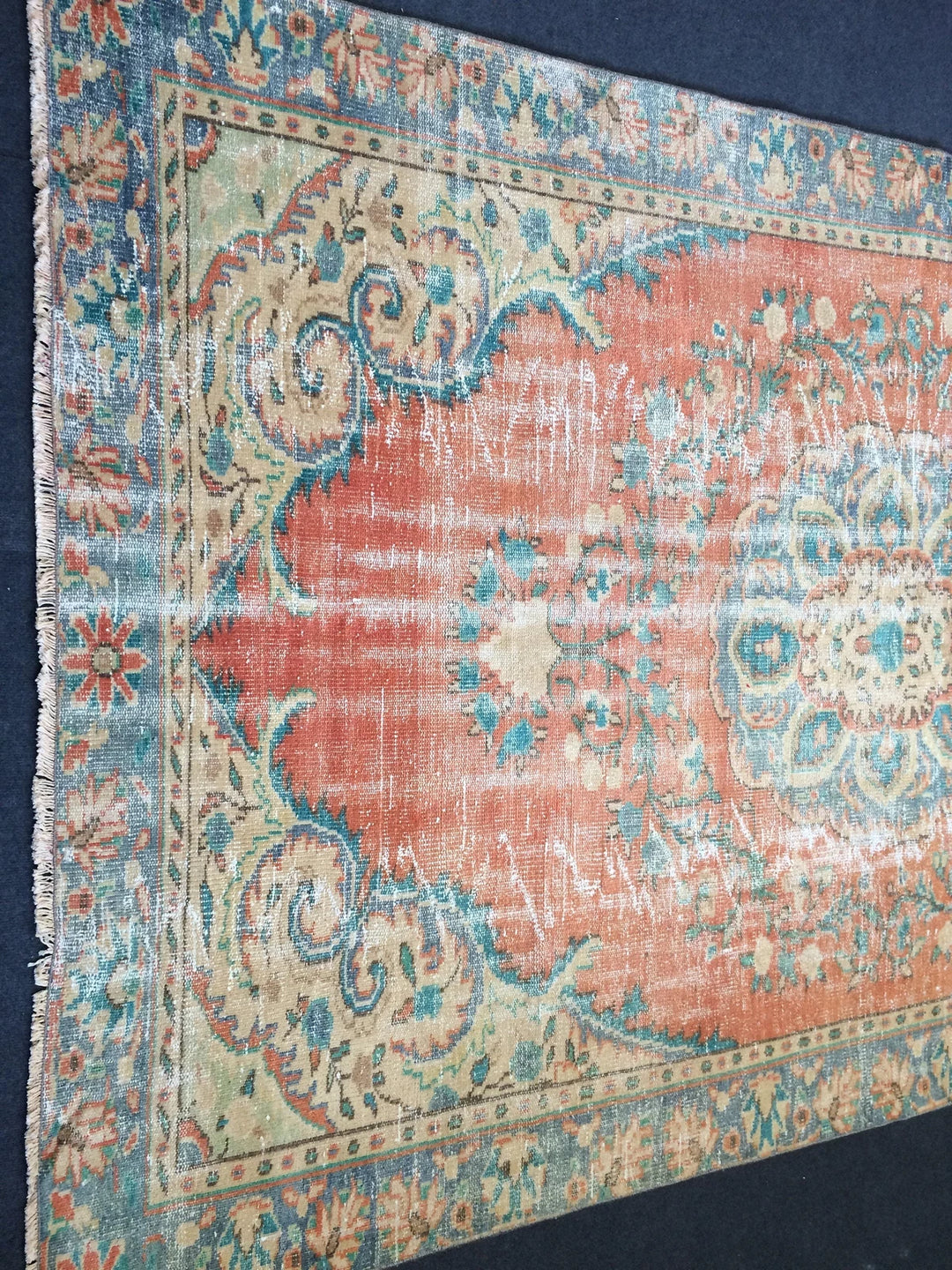 Beige Turkish Runner Rug 6' x 10' Hand-Knotted | No. WR32524