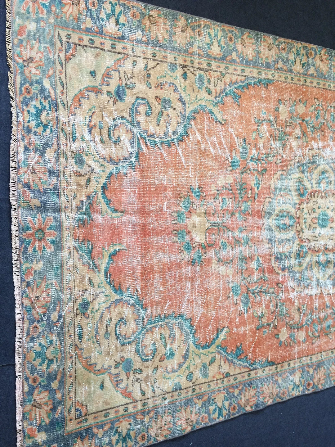Beige Turkish Runner Rug 6' x 10' Hand-Knotted | No. WR32524