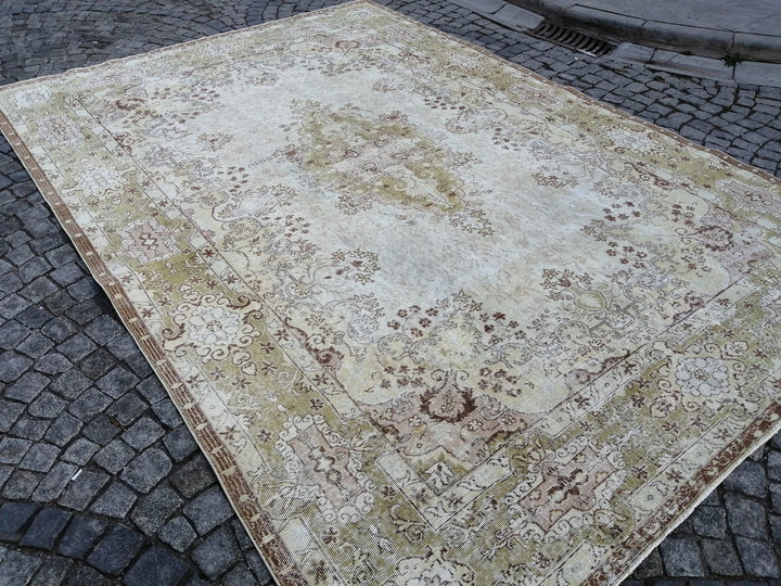 Green Turkish Runner Rug 8' 5" x 12' 4" Hand-Knotted | No. WR32914
